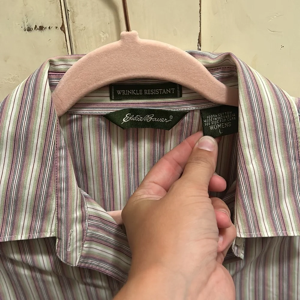 Colorful pinstripe button down - Picture 2 of 2